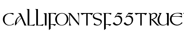 CallifontsF55TrueType Regular font preview