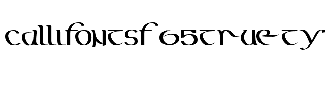 CallifontsF65TrueType Regular font preview