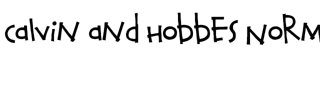 Calvin and Hobbes Normal font preview