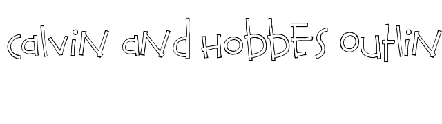 Calvin and Hobbes Outline font preview