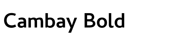 Cambay Bold font preview