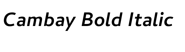 Cambay Bold Italic font preview