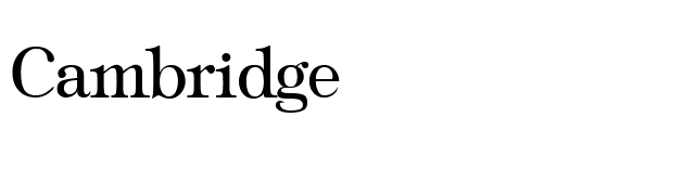 Cambridge font preview