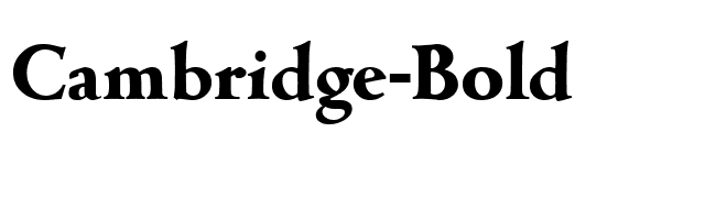 Cambridge-Bold font preview