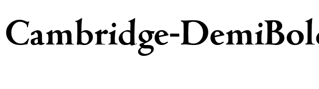 Cambridge-DemiBold font preview