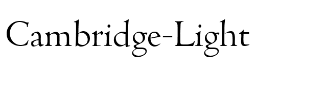 Cambridge-Light font preview