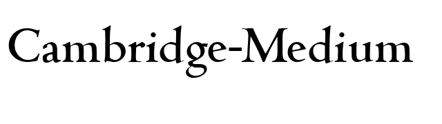 Cambridge-Medium font preview