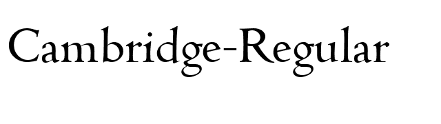 Cambridge-Regular font preview