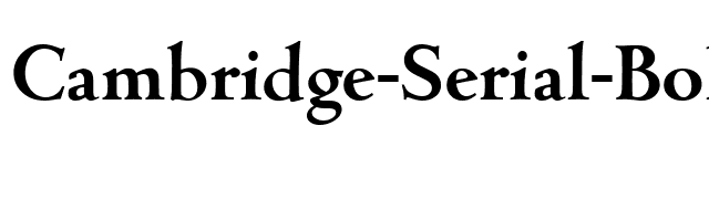 Cambridge-Serial-Bold font preview