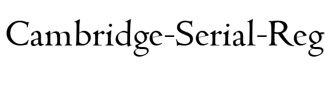 Cambridge-Serial-Regular font preview