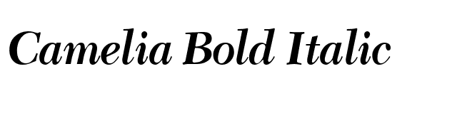 Camelia Bold Italic font preview