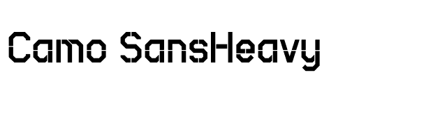 Camo SansHeavy font preview