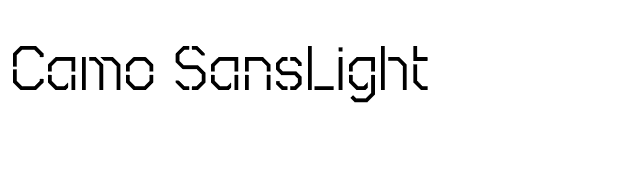 Camo SansLight font preview