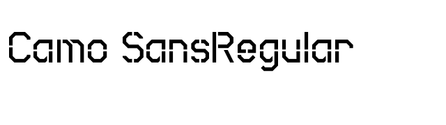 Camo SansRegular font preview