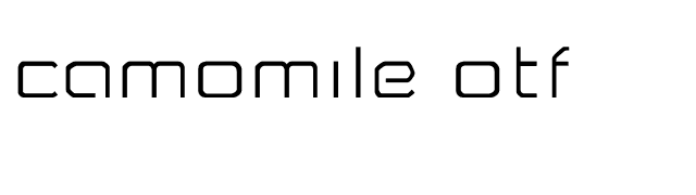 Camomile OTF font preview