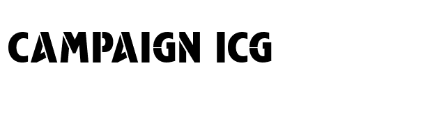 Campaign ICG font preview