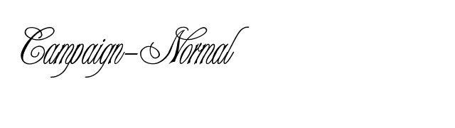 Campaign-Normal font preview