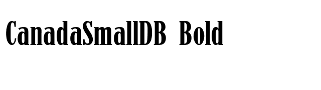 CanadaSmallDB Bold font preview