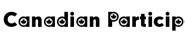 Canadian Participants font preview