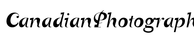 CanadianPhotographer Script font preview