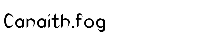 Canaith.fog font preview