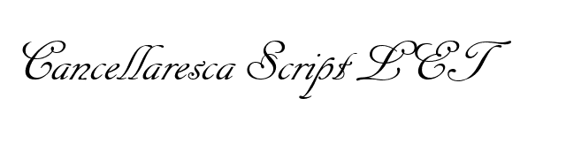 Cancellaresca Script LET font preview