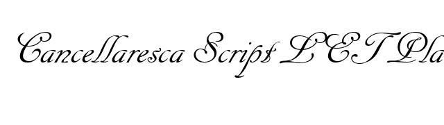 Cancellaresca Script LET Plain1.0 font preview