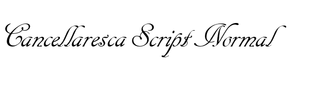 Cancellaresca Script Normal font preview