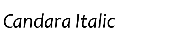 Candara Italic font preview