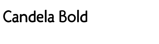 Candela Bold font preview