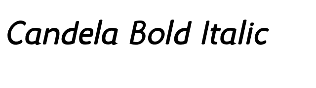 Candela Bold Italic font preview