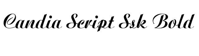 Candia Script Ssk Bold font preview