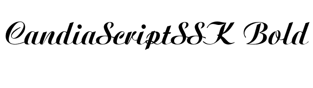 CandiaScriptSSK Bold font preview