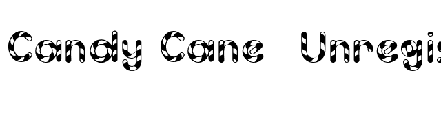 Candy Cane (Unregistered) font preview