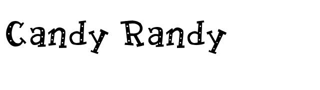 Candy Randy font preview