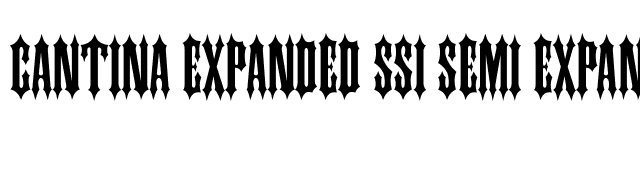 Cantina Expanded SSi Semi Expanded font preview