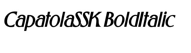 CapatolaSSK BoldItalic font preview