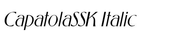 CapatolaSSK Italic font preview