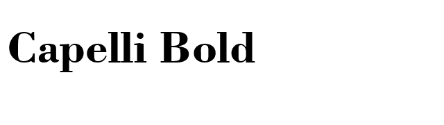 Capelli Bold font preview