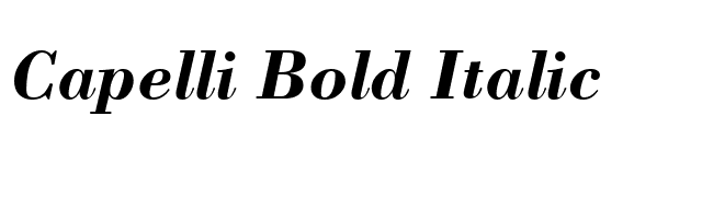 Capelli Bold Italic font preview