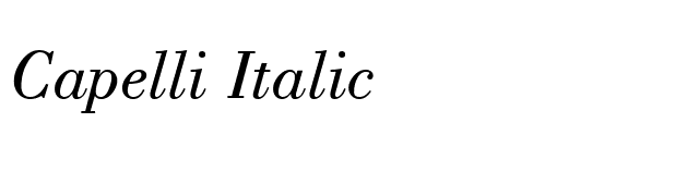 Capelli Italic font preview