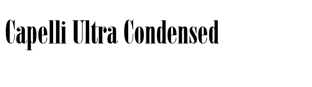 Capelli Ultra Condensed font preview