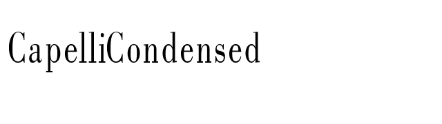 CapelliCondensed font preview