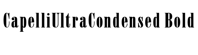 CapelliUltraCondensed Bold font preview