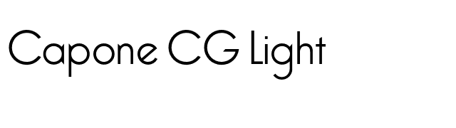 Capone CG Light font preview