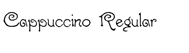 Cappuccino Regular font preview