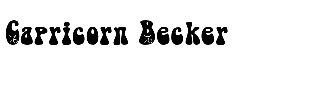 Capricorn Becker font preview