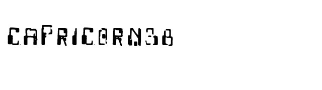 Capricorn38 font preview