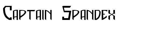 Captain Spandex font preview