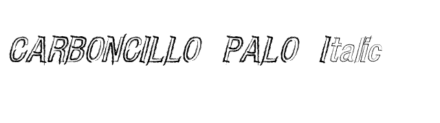 CARBONCILLO PALO Italic font preview